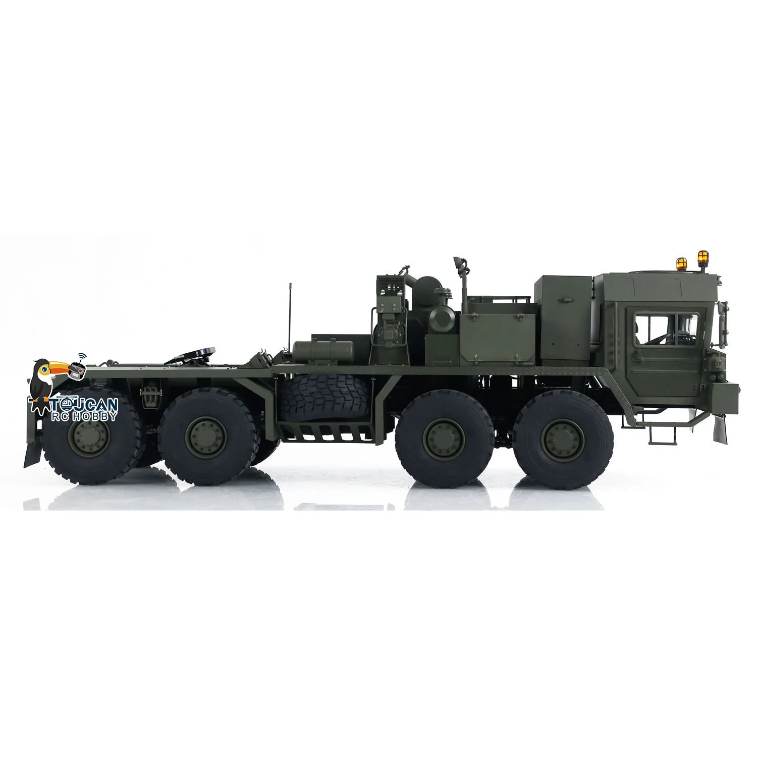 RC 1/14 8x8 Full Metal Tractor Truck SLT56 PL18 Lite Remote Control Military Transport Car 3-speed Transmission Sound Light Toy