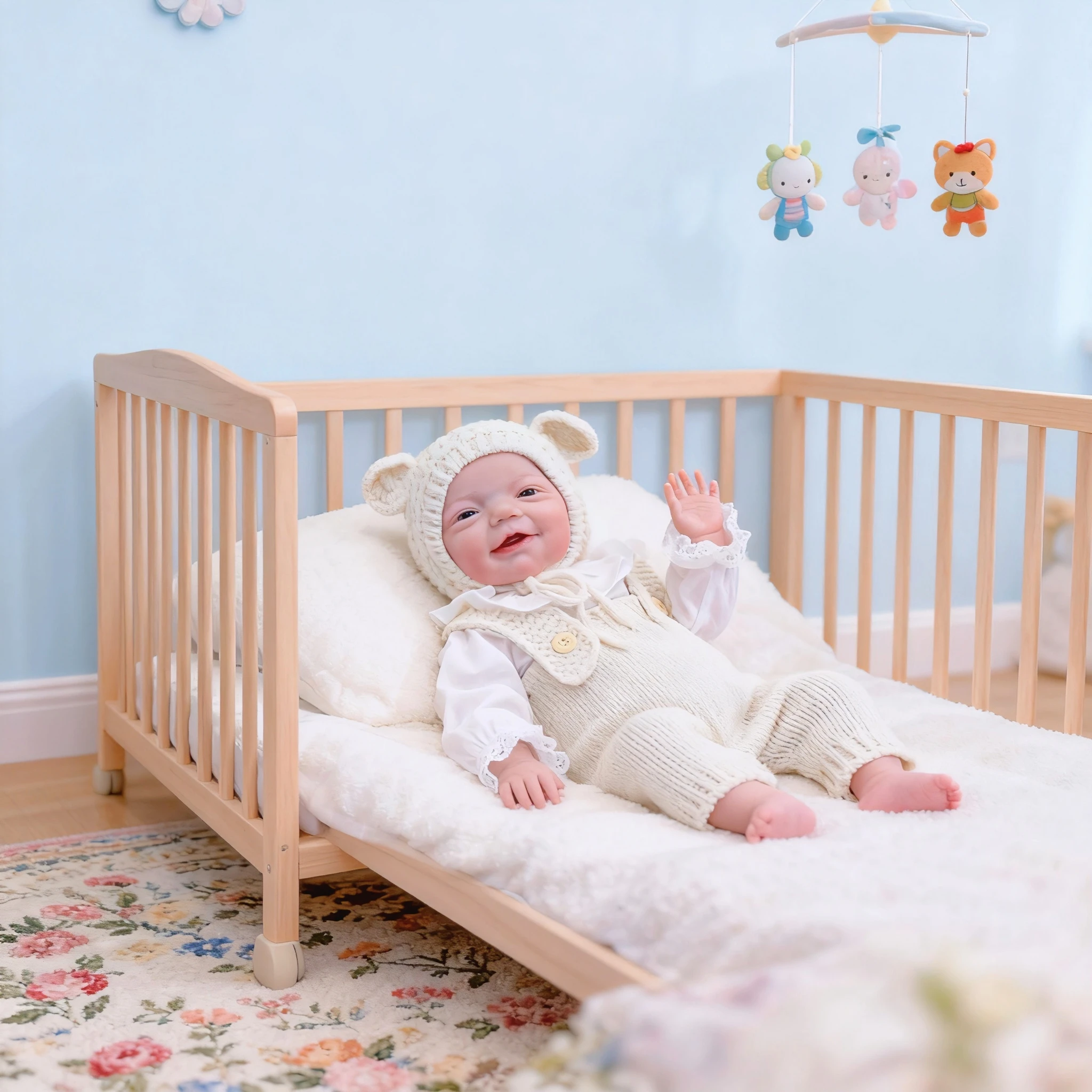 NPK 19inch Charlie Newborn Baby Doll Full Body Girl Lifelike Soft Touch Reborn Cuddly with Multiple Layers 3D Skin Painting