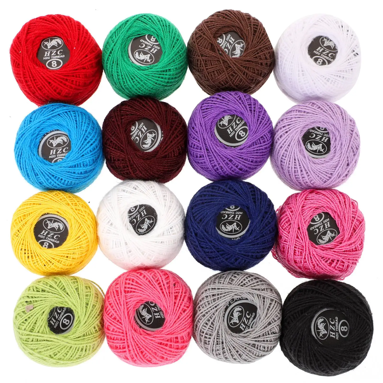 16 Pcs Embroidery Thread Set 8M Each Roll Bright Soft Craft Supplies Cross Wool Home Gift Making Multi