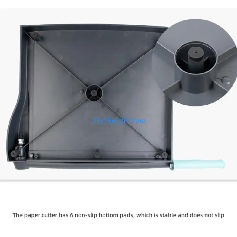 E65E Paper Cutter Heavy Duty Guillotined Paper Trimmer with Portable Base Safety Guard