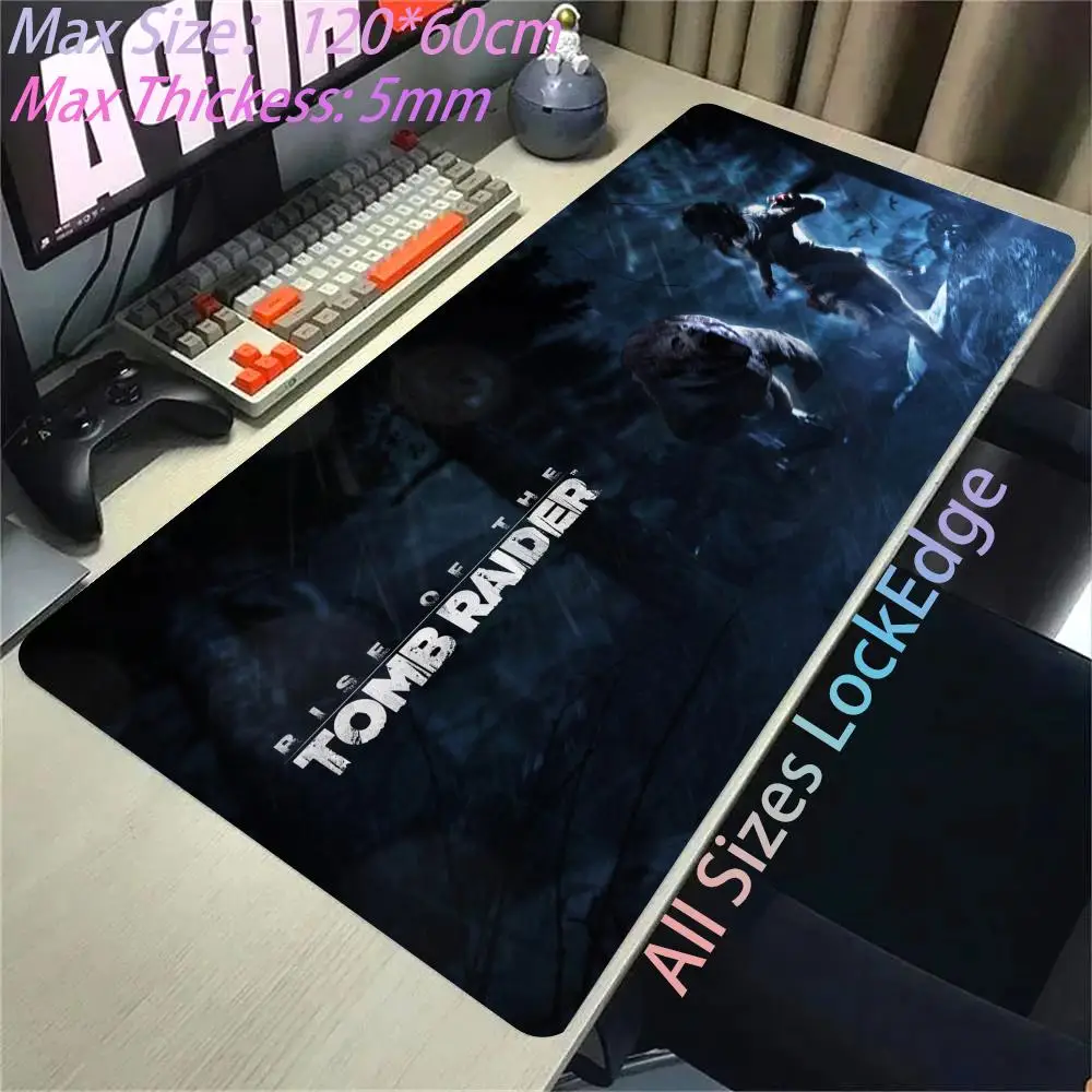XXL جديد مسند الماوس مكتب الحصير لوحة المفاتيح تومب رايدر المضادة للانزلاق المطاط لينة سطح المكتب ماوس الوسادة ألعاب الكمبيوتر المحمول السجاد