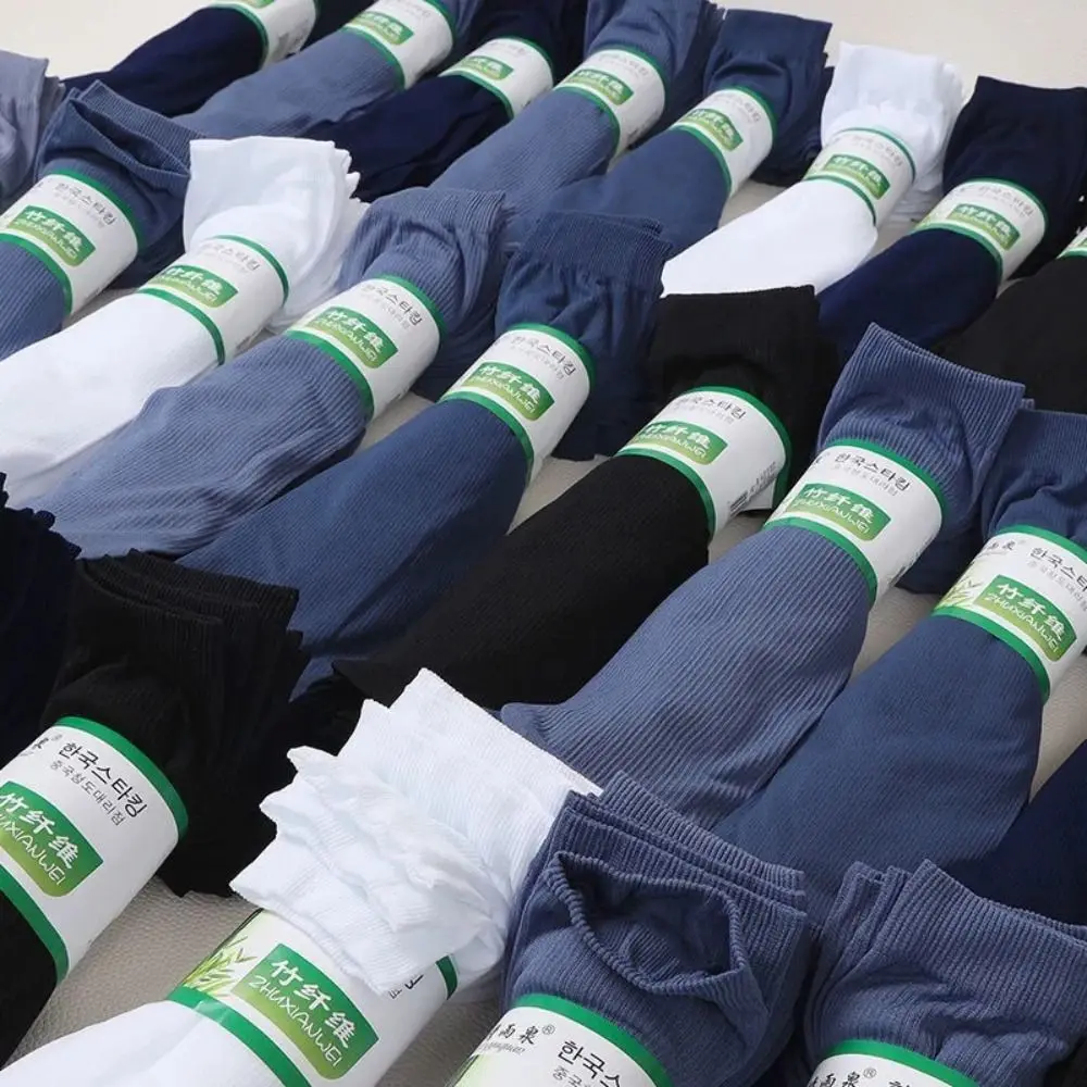 جوارب رجالي من الحرير الجليدي للتنفس ، رقيقة جدًا ، صلبة ، عمل ، كاحل ، ألياف خيزران ، ناعمة ، صيفية ، ربيعية ، 10 أزواج