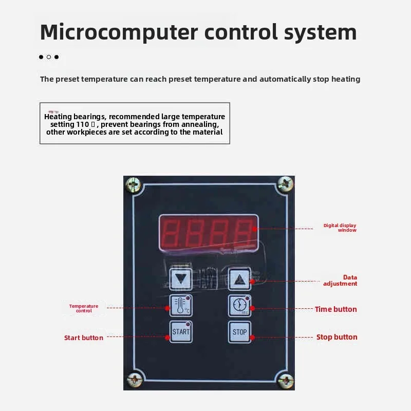 Microordenador conveniente calentador de rodamiento de inducción electromagnética ahorro de energía eficiente