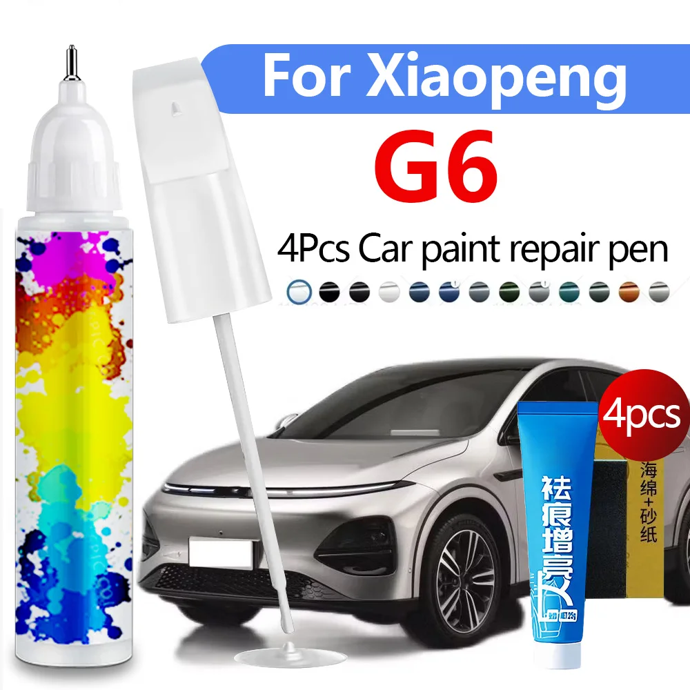 

Ручка для ремонта автомобильной краски для 2023-2025 Xiaopeng G6, аксессуары для ремонта царапин, 4 шт., черный, белый, оранжевый, серебристый, синий