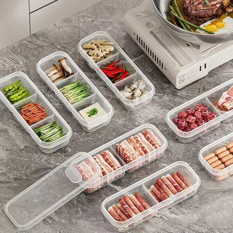 Refrigerator Food Freshness Storage Boxes (Fridge Side Door Compatible) Fruit Vegetable Spice Kitchen Organizer Containers
