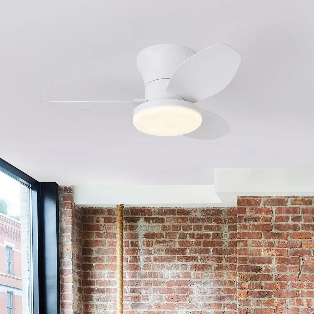 LED Ceiling Mounted Living Room Fan Light, Nordic Restaurant Decorative Ceiling Fan, Household Minimalist Electric Fan Light