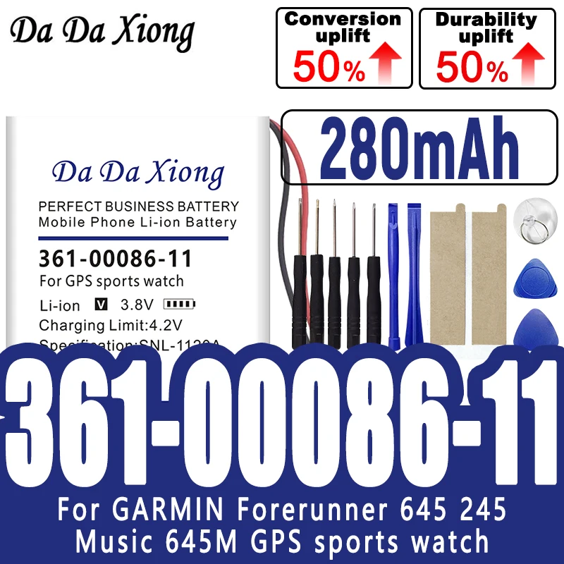 361-00086-11 361-00086-12 Battery For GARMIN Fenix 6S Sapphire Fenix 6S Pro Forerunner 745 Forerunner GPS Sports