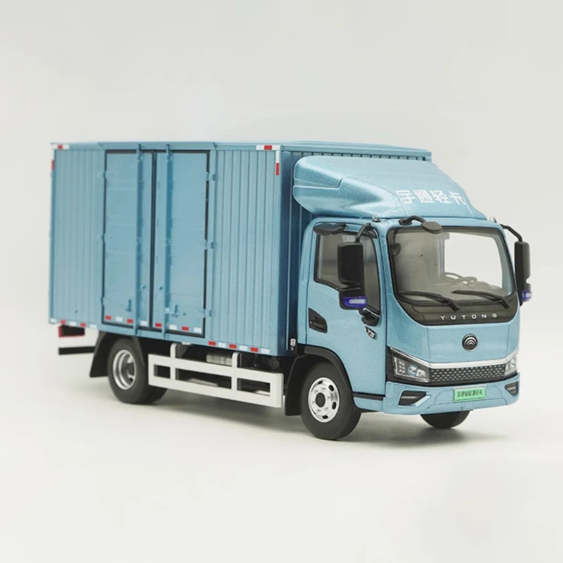 Diecast 1:22 Scale YuTong New Energy Light Truck T Alloy Truck Model Finished Product Simulation Toy Gift Static Model