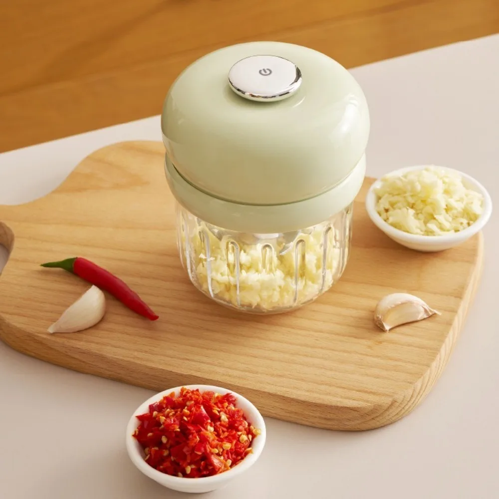 350ml Electric Garlic Chopper Wireless USB Charging Multi-Functional Meat Grinder Detachable Mini Baby Food Maker