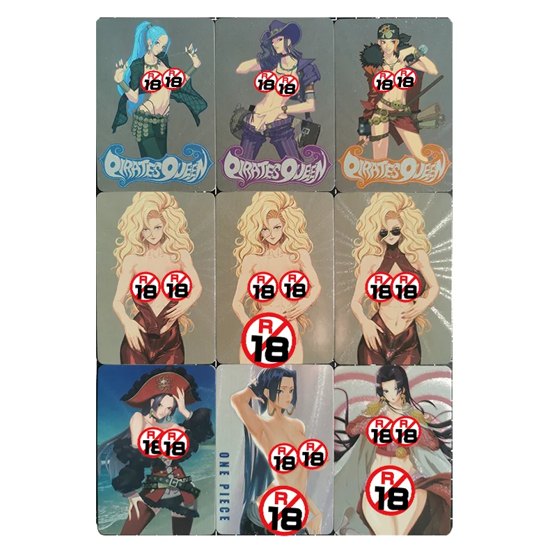 

10PCS/Set Sexy Anime Girl Cards One Piece Nami Boa·Hancock Nico Robin Nefertari Vivi Game Collection Cards Christmas Gift Toys