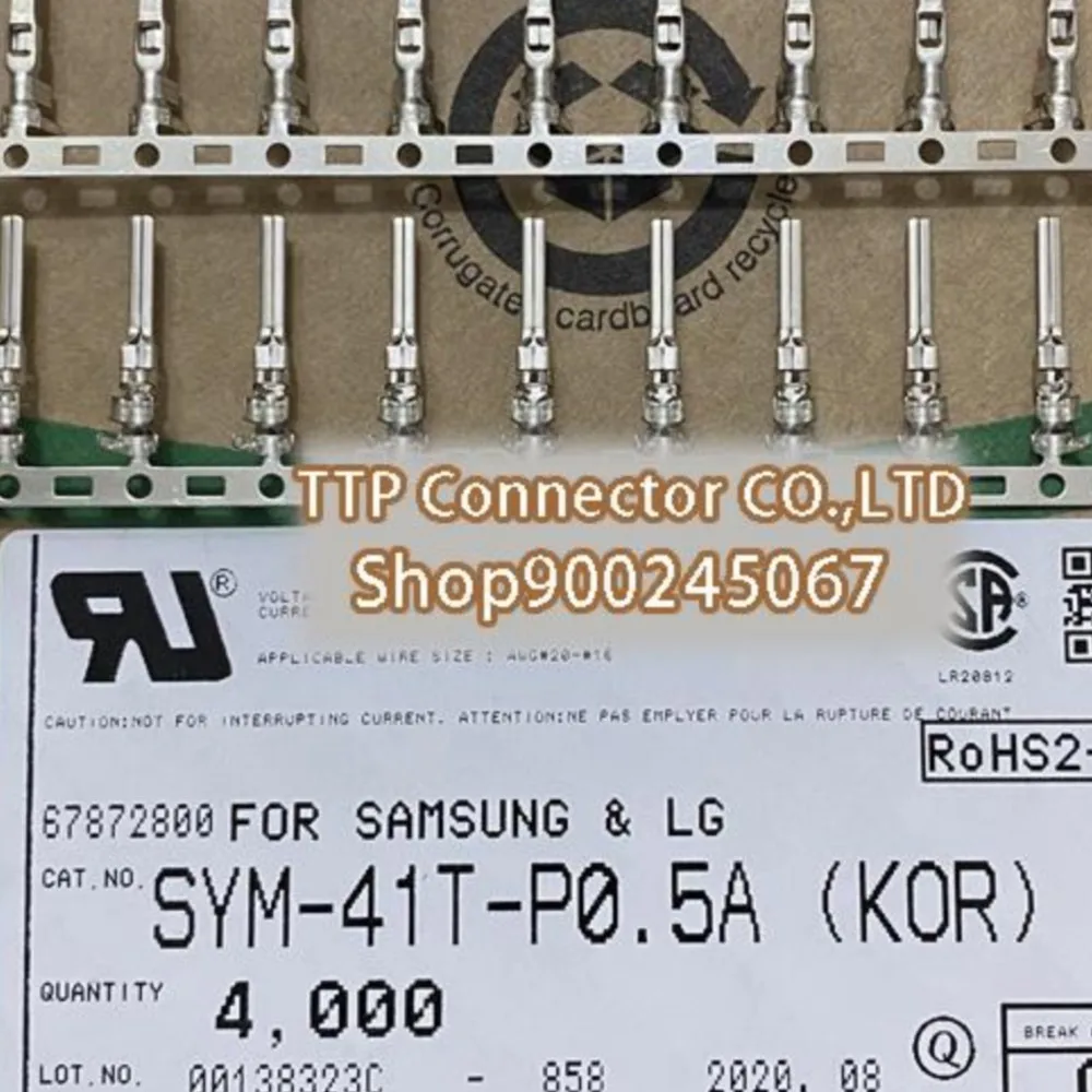 100pcs/lot Connector SYM-41T-P0.5A Wire gauge 20-26AWG 100% New and Origianl