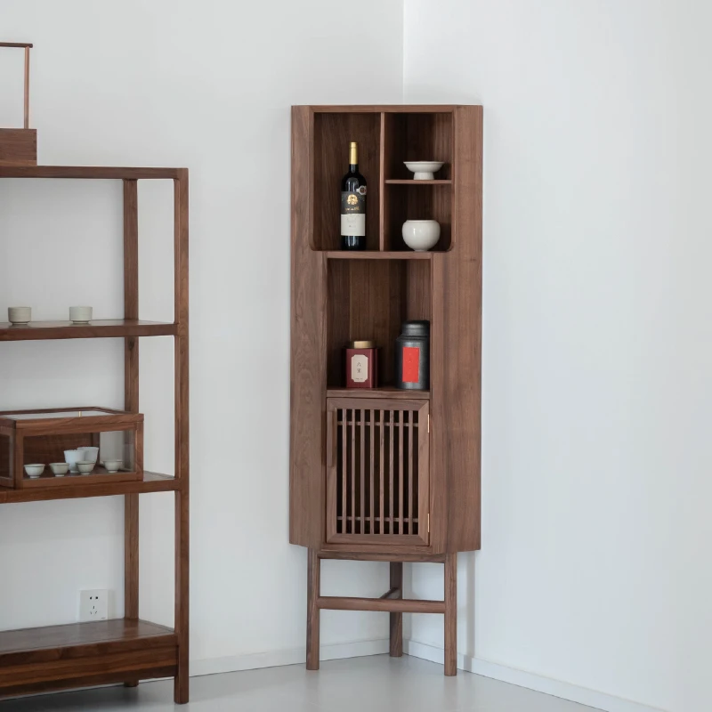 

Living room multi-functional corner cabinet Zen storage restaurant corner cabinet