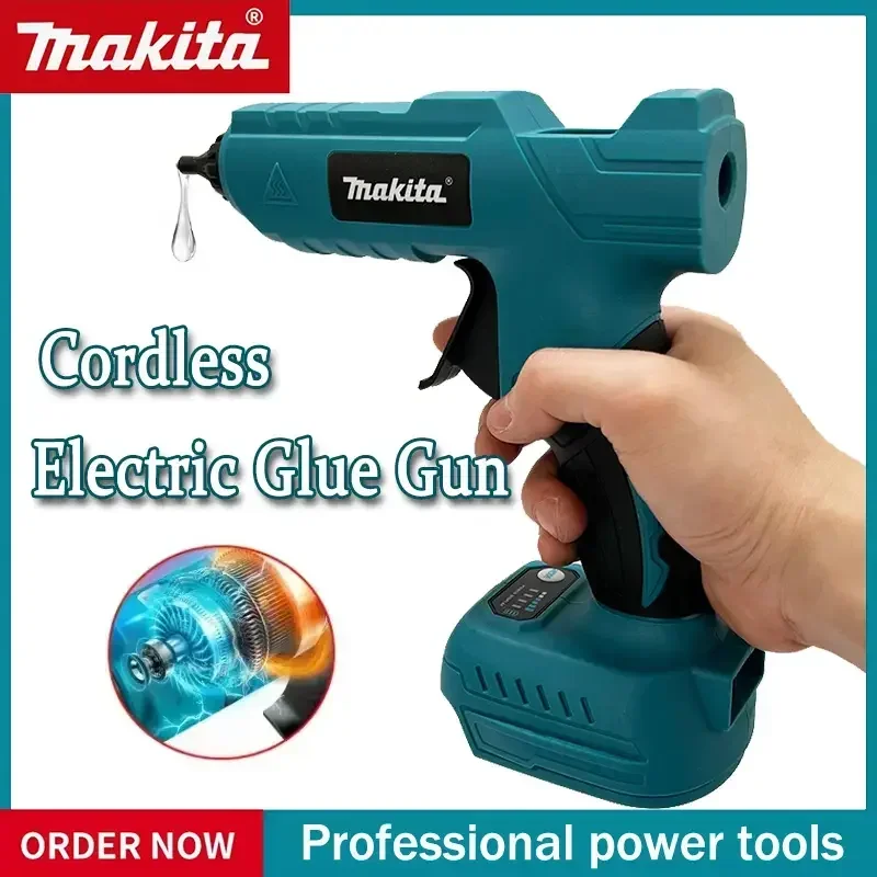 Makita Portable Hot Melt Glue Gun 280°C, Melt Welding Hot Air Gun Anti-scald Nozzle Cordless Electric Handheld DIY Repair Tool