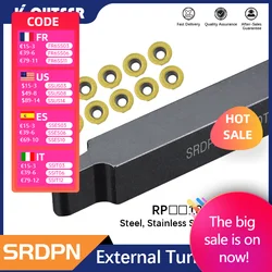 SRDPN SRDPN1616H08 SRDPN1212H10 SRDPN1616H10 SRDPN2525M12 lathe cutter cnc turning tool holder RPMT/RPGT08/10/12 carbide inserts