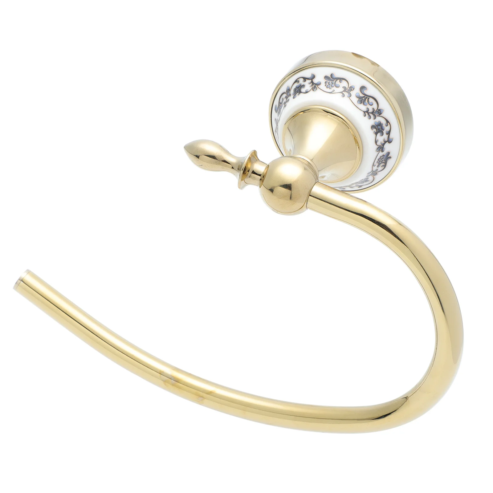 

1pc No Drill Towel Ring Stainless Steel Vintage Golden Bathroom Holder Wall Mount For Home Kitchen Guest Room Towel Hanging Rack