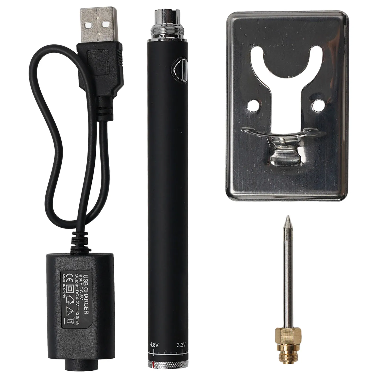 Tool Kit Iron Battery Portable Aluminum Alloy Two-way Adjustment USB Charging Wireless 3.3V-4.8V 510 Interface