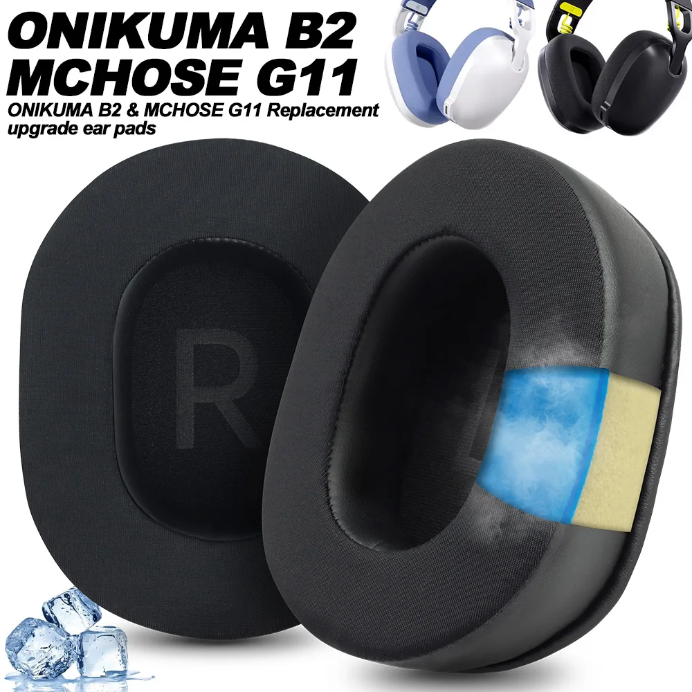 Earphone pads For ONIKUMA B2 & MCHOSE G11 Redragon Iron Pro replacement Earpads Earmuffs Soft cloth Memory Covers Sponge Protein