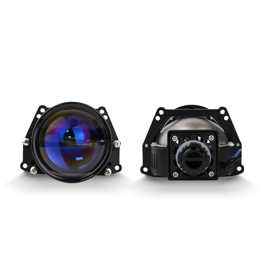 2PC 3.0 Inch 200W 6000k Bi-LED Projector BI Lens LED Light Auto Super Bright Dual Laser Lense Headlight Car Accessories Retrofit