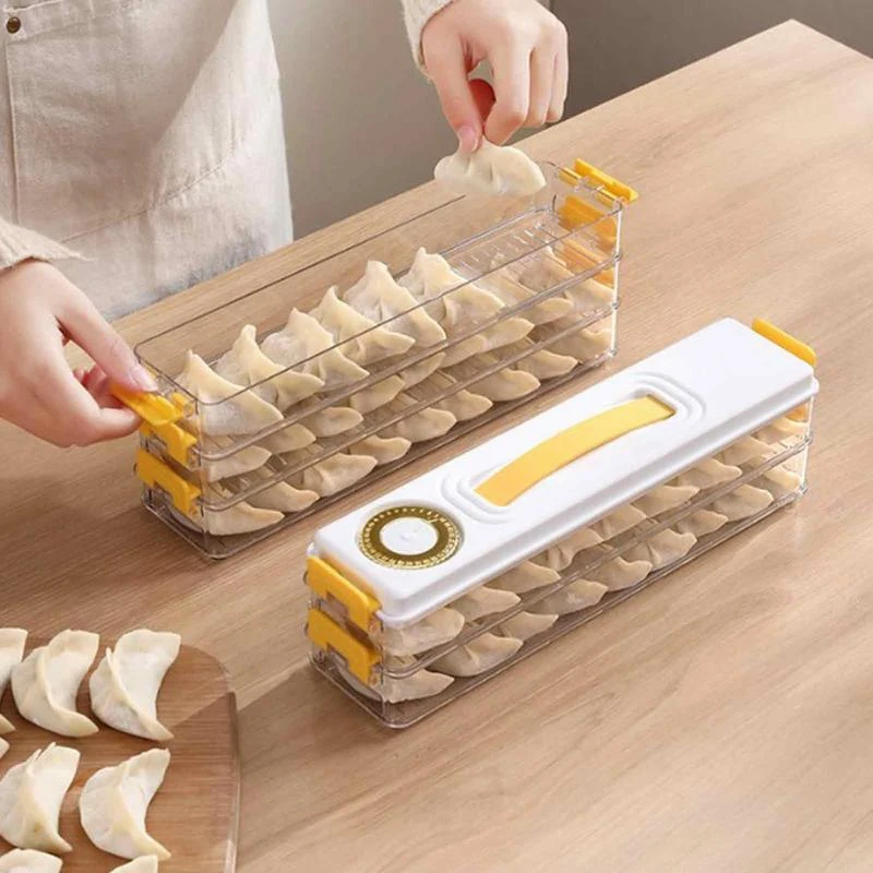 Dumpling Storage Box Sandwich Storage Box Food Grade Multi-Layer Portable With Timing Freezer