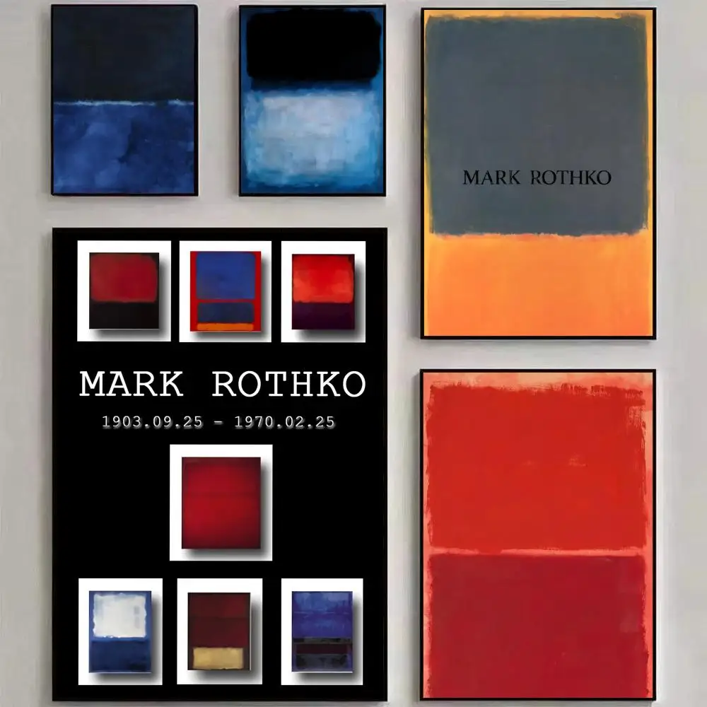 Mark Rothko Classic Vintage Poster HD art sticky wall waterproof home living room bedroom bar aesthetic decoration