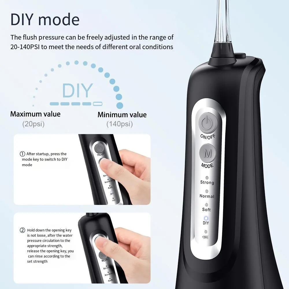 2023 Portable New Tooth Cleaner Oral Irrigator Water Flosser Household Oral Care Dental Water Jet Rechargeable for Teeth Clean