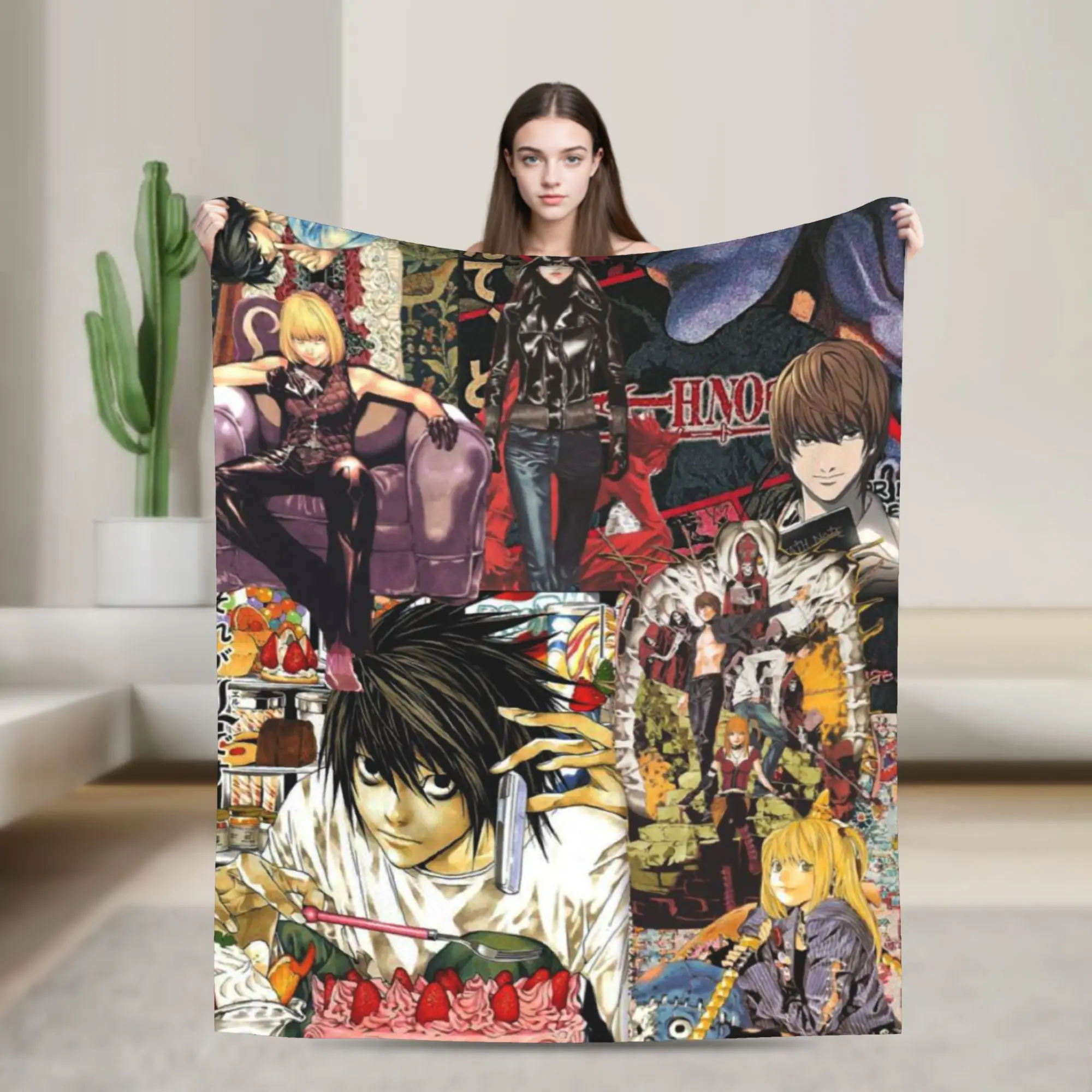 

Super Soft Death Book Note Japan Manga Ryuk Throw Blanket Premium Flannel Fleece Bed Blanket Super Cozy Blankets All Season Use