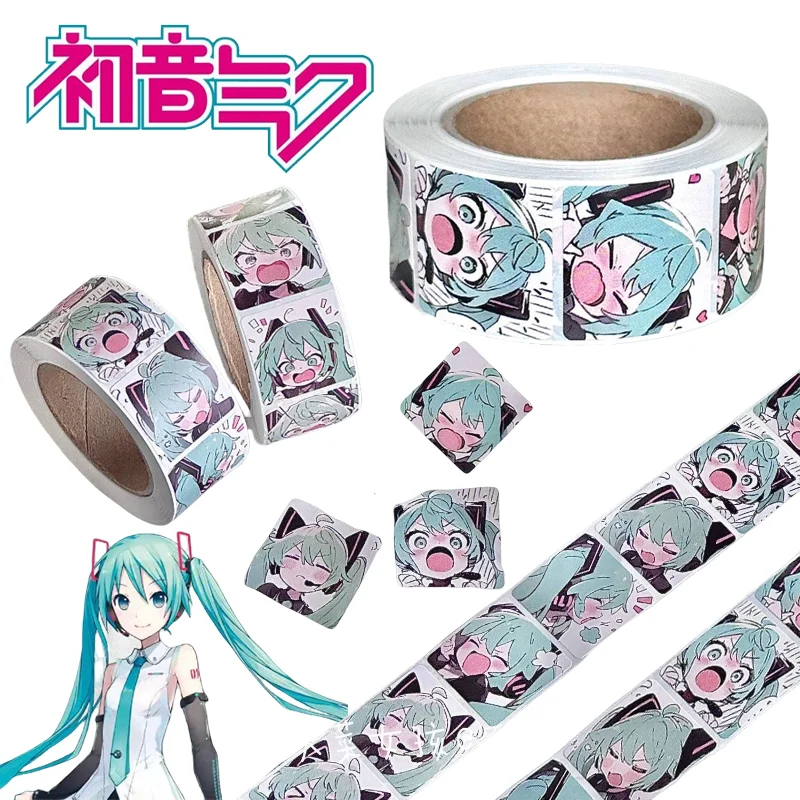 500pcs Hatsune Miku Stickers Cartoon 2.5cm Round Label Sticker Children Creative DIY Gift Sealing Labels Decoration Supplies