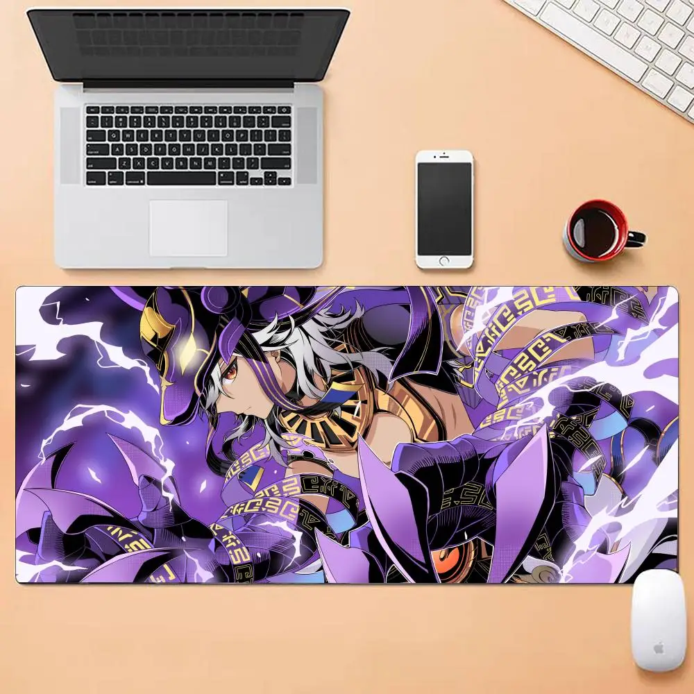 Gensin Cyno Mouse Pad Berbagai Ukuran Alas Meja Permainan Kantor Komputer Persegi Besar Alas Mouse Karet Anti Selip