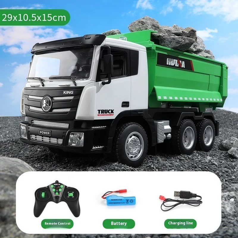 

Huina 1556 Engineering Car 9 Channels Remote Control Alloy Dump Truck Excavator Bulldozer Children Electric Toys Car Set Gifts