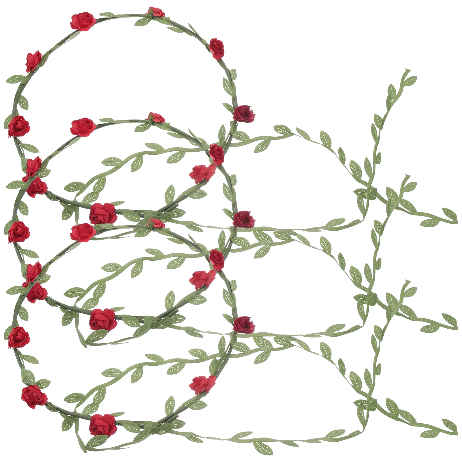 

3pcs Floral Headband Flower Crown For Women Leaf Hair Wreath Elegant Fairy Accessories Rose Flower Girl Headpiece Lightweight
