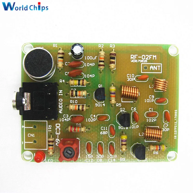 88-108MHz FM Transmitter Module Electronic DIY Kits Frequency Wireless Microphone Transmitter Board Parts DC 3-6V FM Module