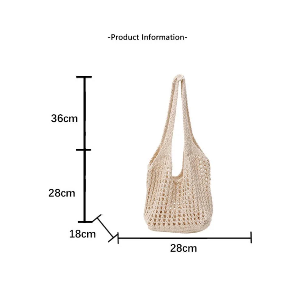 

Summer Women's One-shoulder Underarm Bag Large Capacity Commuter Beach Bag 2025 New Fashion Hand-held Net Bag Women's Bag