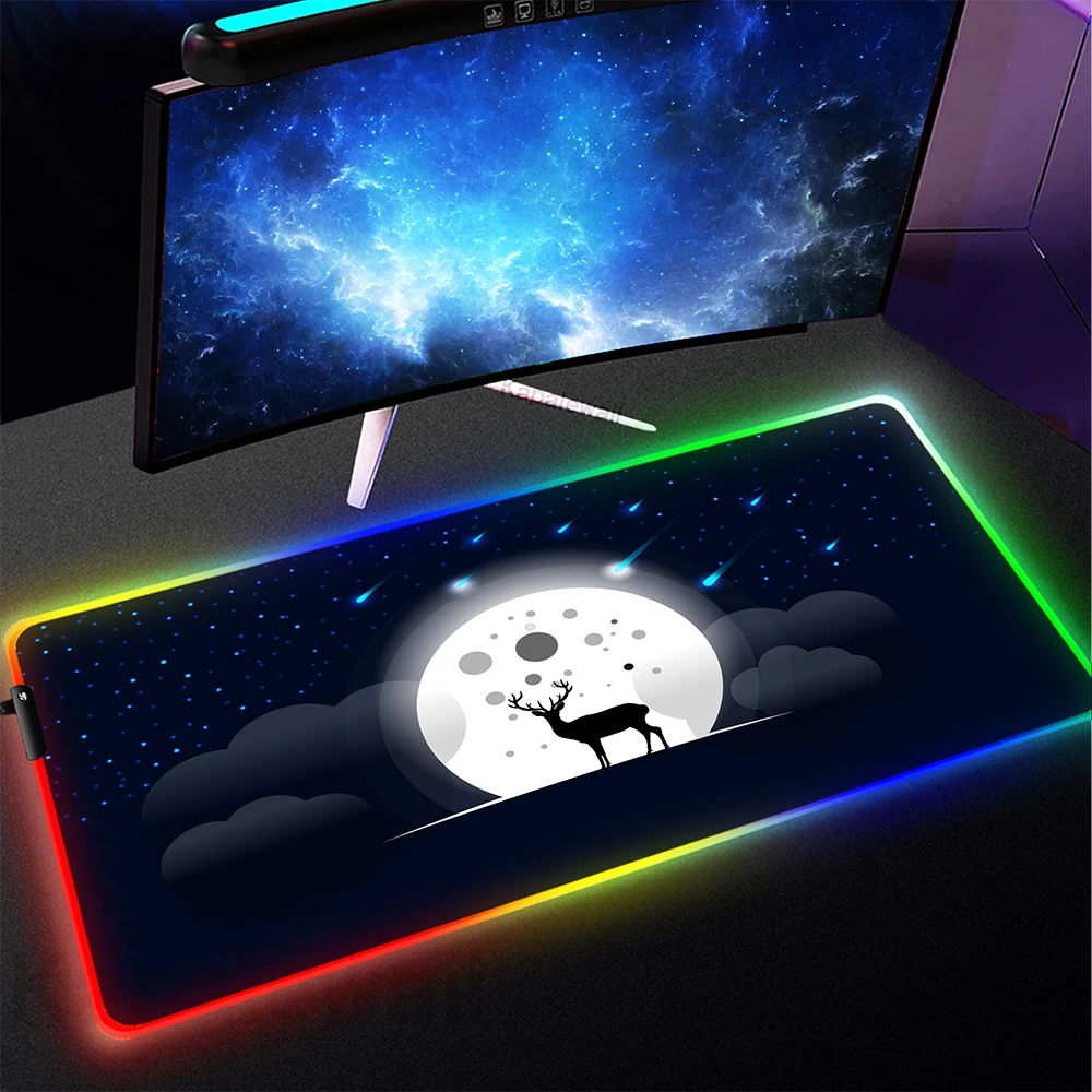 

RGB Dragon Mouse Pad Game Mousepad Gamer Luminous Large Carpet Gaming Mousepads LED Backlight Mouse Mat XXL 900x400mm Desk Mat