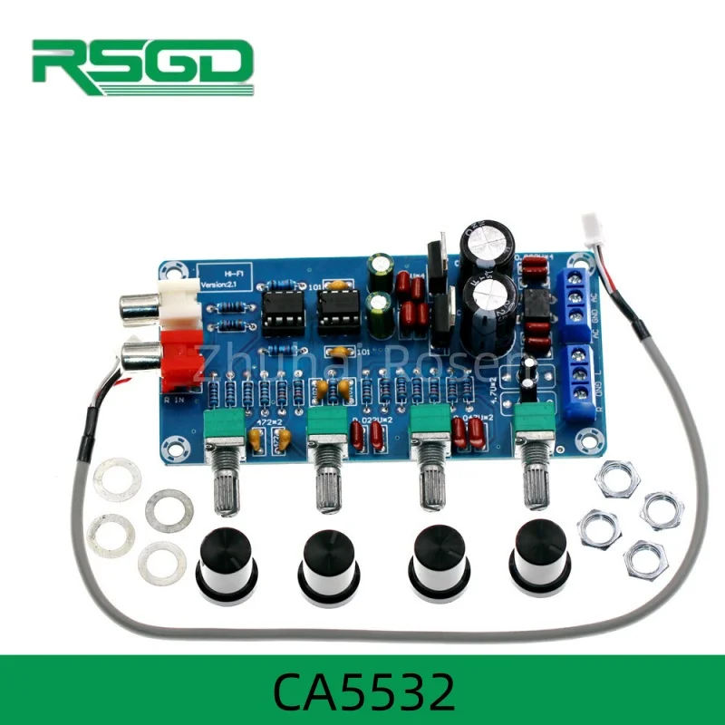 CA5532 Tuning Board Tone Board Front Board NE5532 Front Board High And Low Volume Adjustment Knob Audio Power Amplifiers Modules