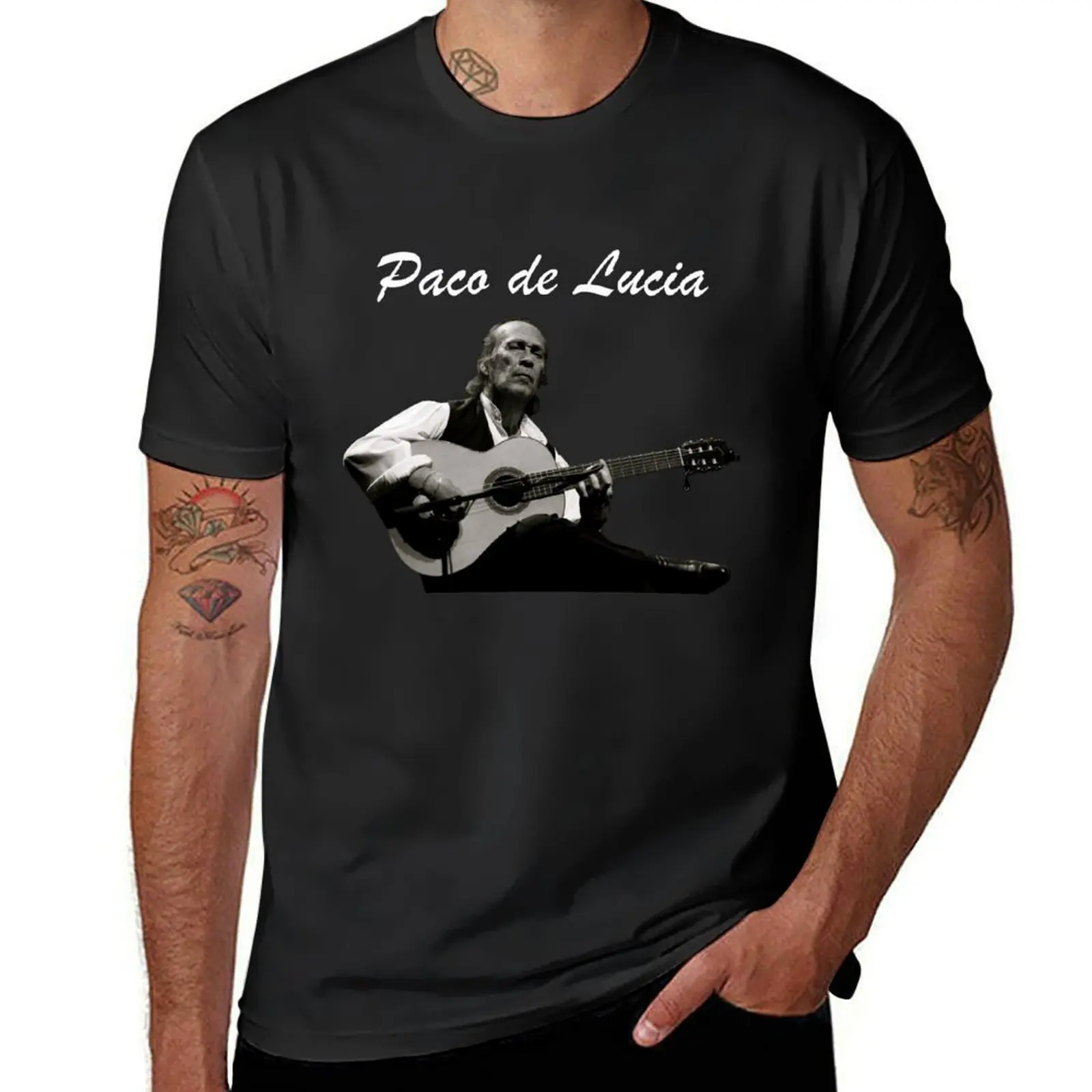 Мужская футболка с принтом аниме Paco de Lucia, футболка с принтом животных для мальчиков, высокие мужские футболки на заказ