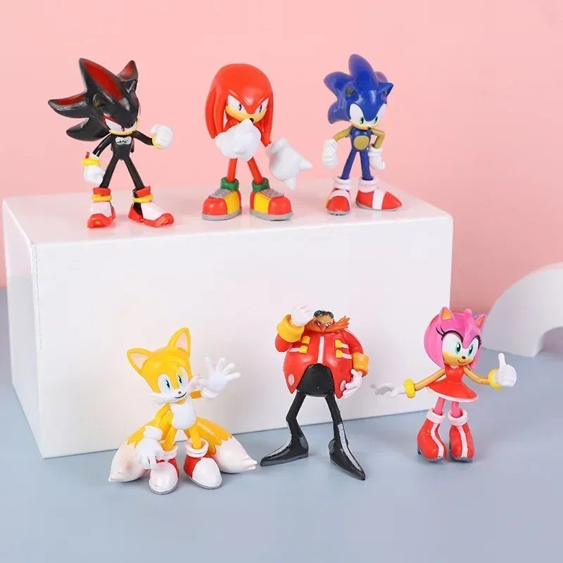 6cm Super Sonic Anime Action Figure The Hedgehog Shadow Tail PVC Model Dolls Toy Children Kawaii Animal Toy Kids Birthday Gift