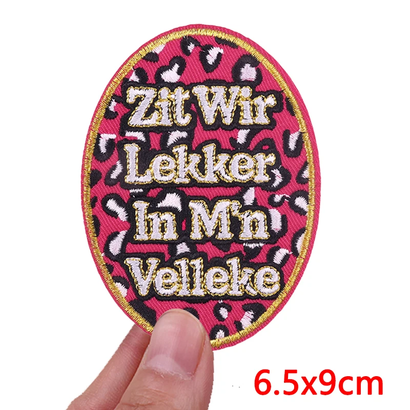 2026 Roze Stijl Nederland Oeteldonk Embleem Geborduurde Patches Kikker Ijzer Op Patches Voor Kleding Uniform Naai Borduren Nieuwe DIY