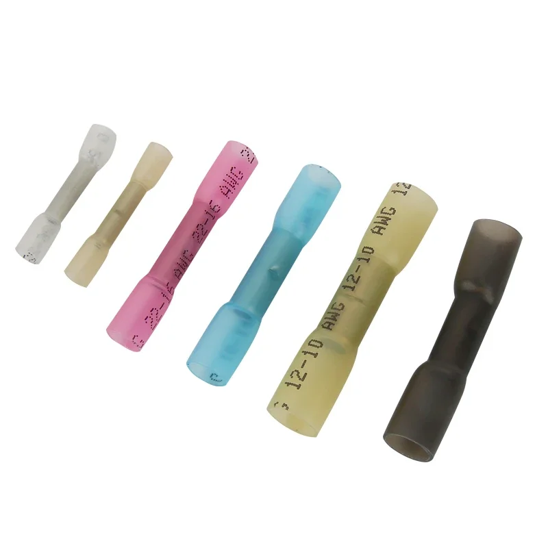 MuHize Heat Shrink Butt Connectors Kit - Upgrade 200 PCS Automotive Marine Electrical Connectors Kit 3 Colors 3 Sizes Waterproof Insulated Crimp Butt Splices Terminals Kit