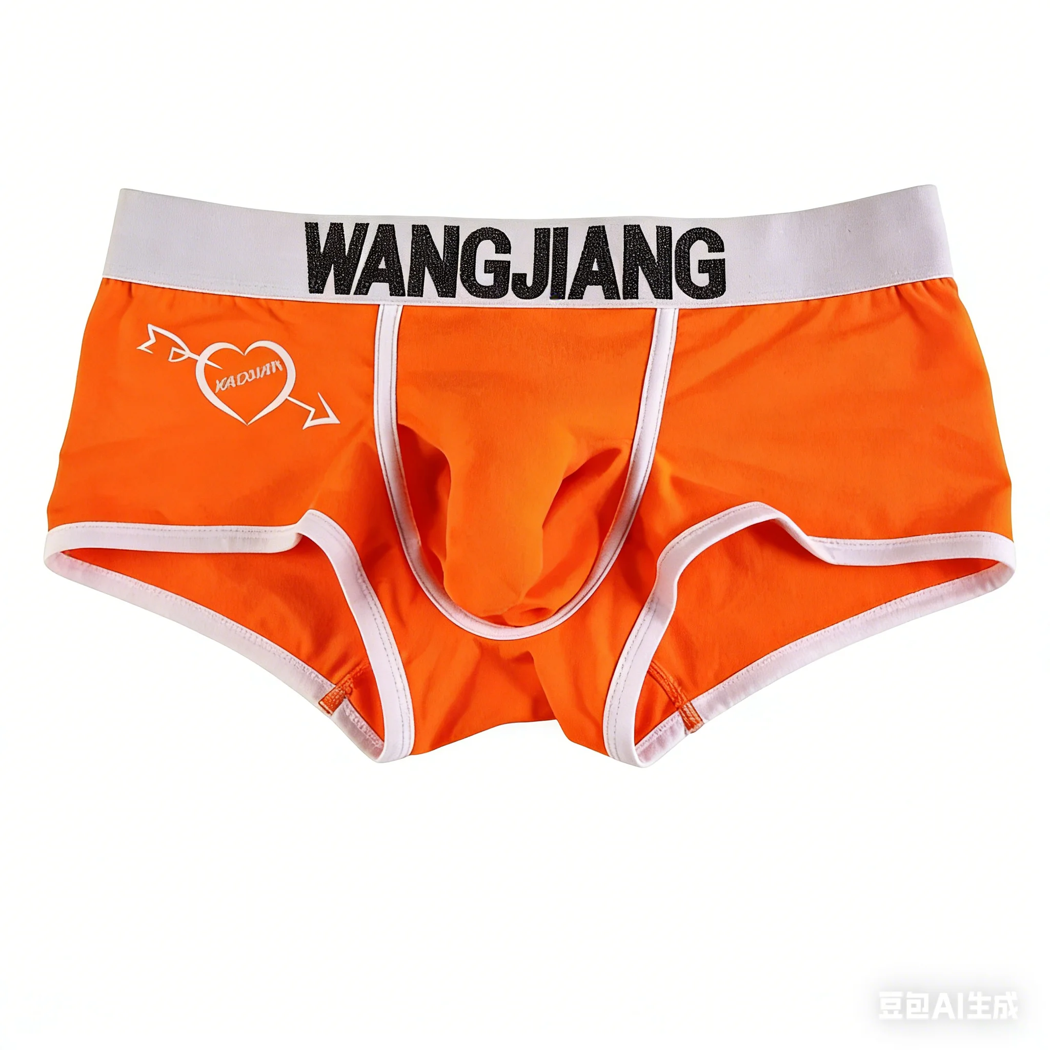 Cotton Bulge Boxy Underwear for Men Comfortable Boxer Briefs Elephant Trunks Gays Heart Printed Contrast Trim Sports Underpants