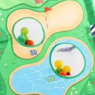 어린이 야외 게임 3in1 골프 세트 장난감 스포츠 골프 퍼팅 연습 매트 콩 던지기 가방 레저 시간 콘홀 세트