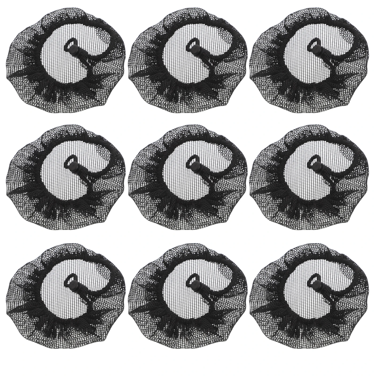 

12pcs Black Hair Nets Bun Covers Invisible Fine Mesh High Elasticity For Ballet Nurses Children Dance Hair Accessories