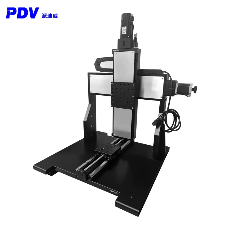 The travel of the PT-UX electric three-dimensional XYZ mobile gantry frame can be defined arbitrarily and modified as required