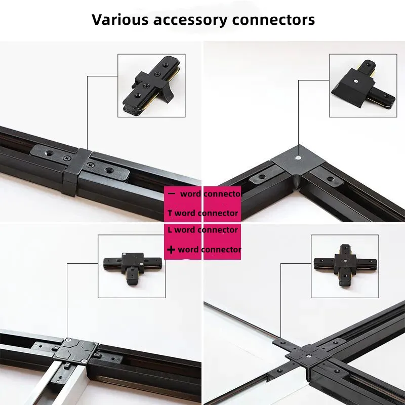 Lumière de voie de LED Projecteur Led Dimmable AC90-260V COB Lumière linéaire Grille Lumières Rail Lampe 10W 20W 30W 40W Pour L'éclairage intérieur