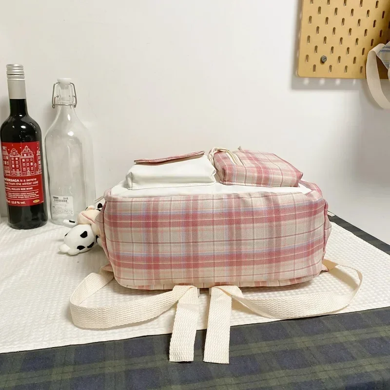 Large-capacity Cute Women Multi-Pocket Nylon Backpack Ins Junior High School Student School Bag Female Girl Backpack Laptop Book