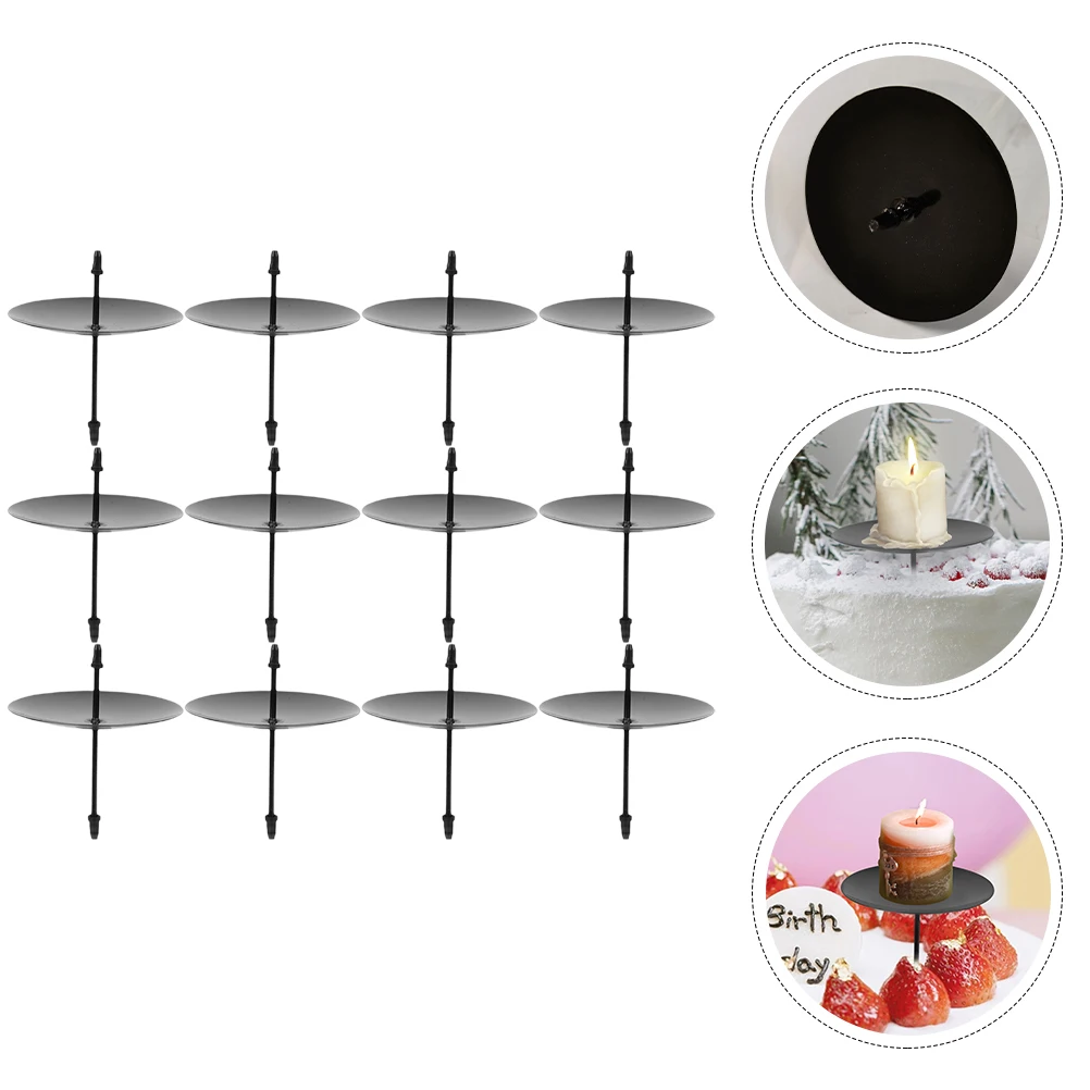 

12pcs Round Metal Holder Fixator for Christmas Party Wreath Decoration Stable Iron Rack Snowman Yard Stake Tool