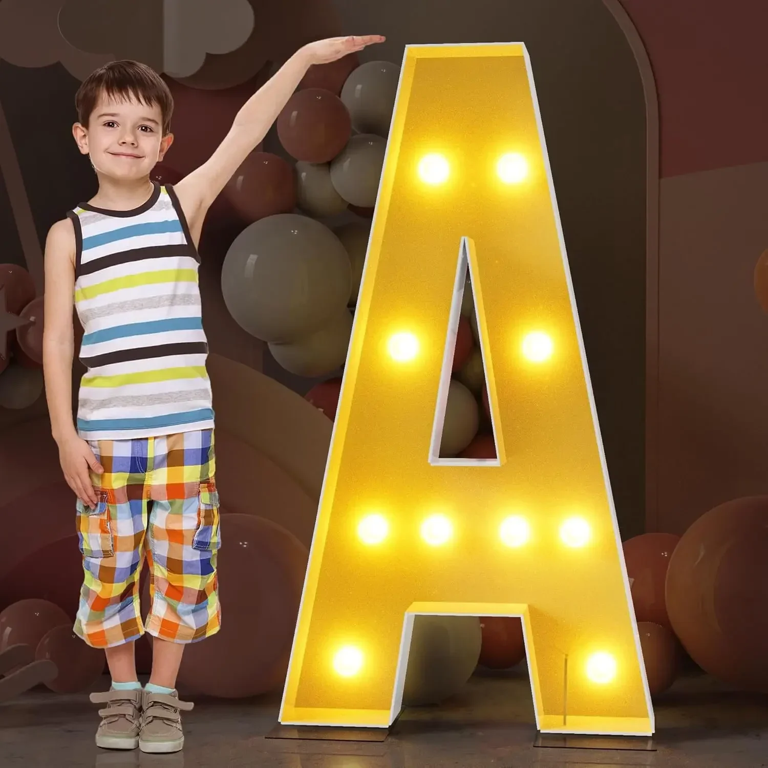 120CM DIY Marquee Letters Marquee Warme Lichtgevende Letters Grote Mozaïek Schuimplaat Letters XMAS LOVE BABY PROM Feestdecoratie