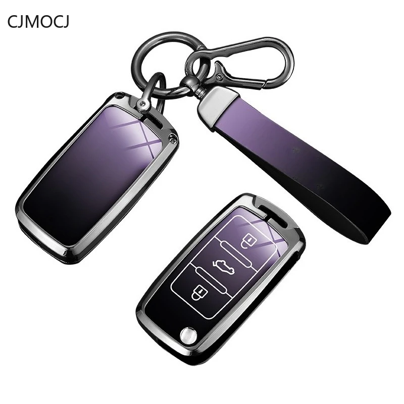 

Premium Gradient Zinc Alloy Key Cover for VW Golf 6/New Bora - Protective Key Case Keybag Keychain