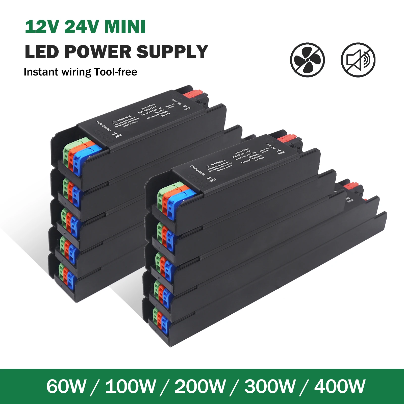 

12V 24V Switching Power Supply AC to DC Light Transformer 60W 100W 200W 300W 400W Source Adapter For Led Strip Bulb LED Driver