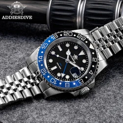 ADDIESDIVE 2024 Top Luxury Men GMT Quartz Wrist Watches Men's Business Sports Luminous 20Bar Waterproof Watch Gift Reloj Hombre