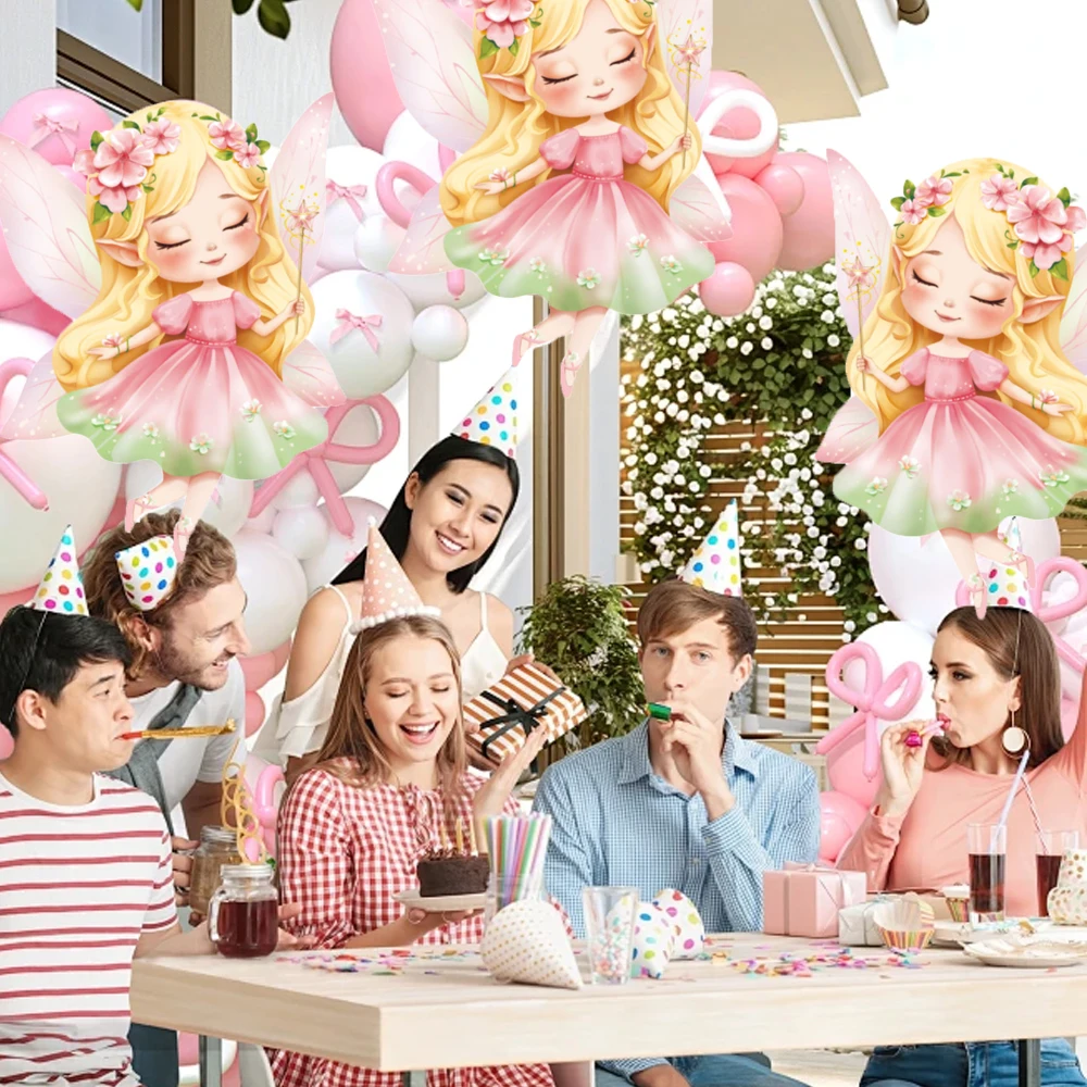 1/2 Stück Neue Rosa Feen-Folienballons Frühlings-Thema Mädchen-Geburtstag Hochzeitsfeier-Dekorationen Baby-Badezubehör Kindergeschenke – Detail 3